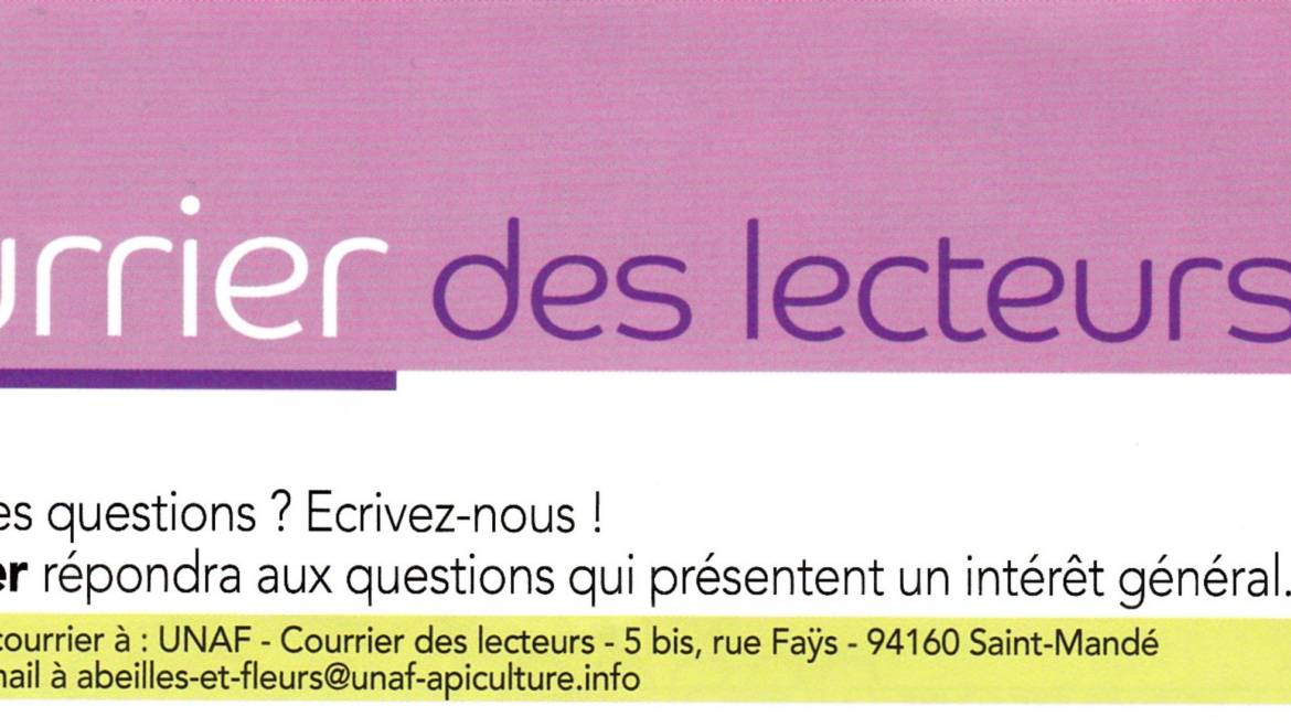 Abeilles et Fleurs de France n°820 Novembre 2019 Courrier des lecteurs